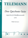 Don Quichotte-Suite fr 4 Blockflten (SATB) Partitur und Stimmen