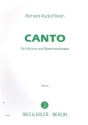 Canto fr Violine und Streichorchester Partitur