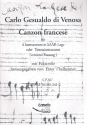 Canzon francese fr 4 Instrumente in SAAB-Lage oder Tasteninstrument (verzierte Fassung), mit Faksimile