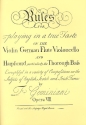 Rules for playing in a true Taste on the violin, german flute, violoncello and harpsichord
