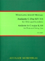 Andante C-Dur KV315 fr Flte und Streichtrio Partitur und Stimmen
