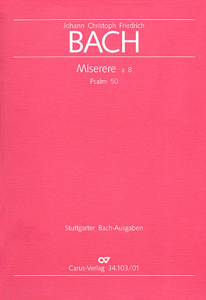 Miserere  8 Psalm 50 fr Soli (SATB), Chor, 2 Violinen, Viola und Bc,   Partitur