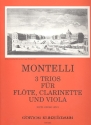 3 Trios fr Flte, Klarinette und Viola Stimmen