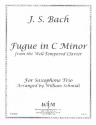 Fugue c minor from the well-tempered Clavier for 3 saxophones (SAB) score and parts