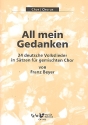 All mein Gedanken 24 deutsche Volkslieder fr gem Chor Partitur