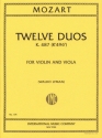 12 Duets KV487 for violin and viola 2 scores