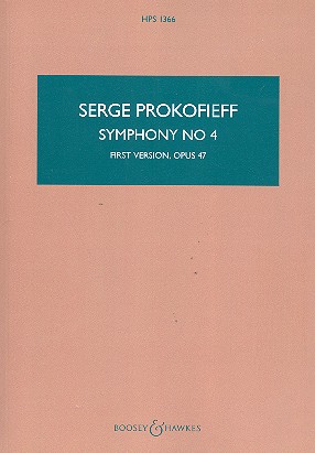 Sinfonie Nr.4 op.47 (1. Fassung) fr Orchester Studienpartitur
