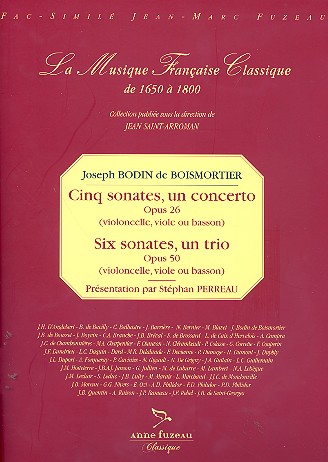 5 sonates, 1 concerto op.26, 6 sonates, 1 trio op.50 Faksimile (Vc und Bc)