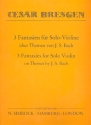 3 Fantasien ber Themen von Bach fr Violine solo
