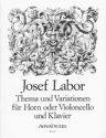 Thema und Variationen op.10 fr Horn (Violoncello) und Klavier