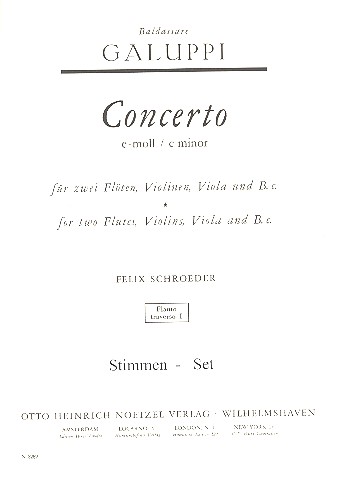 Concerto e-Moll für 2 Flöten und Streichorchester, Flöte 1