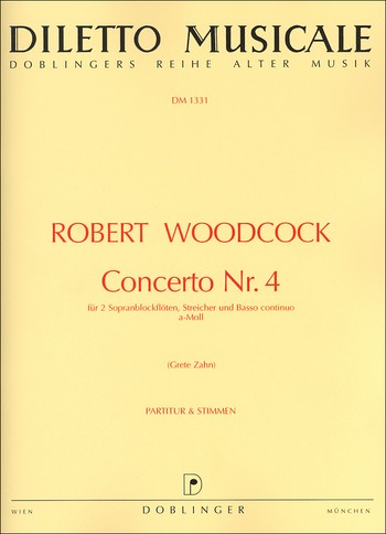 Concerto Nr.4 fr 2 Sopranblockflten, Streicher und Bc,  Partitur und Stimmen