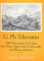 Triosonate F-Dur Nr.100 fr Oboe, Fagott (Violoncello) und Bc Partitur und Stimmen