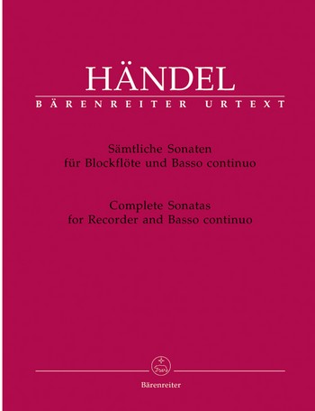 Smtliche Sonaten fr Blockflte und Klavier (Bc)