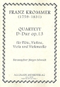 Quartett D-Dur op.13  fr Flte und Streichtrio Partitur+Stimmen