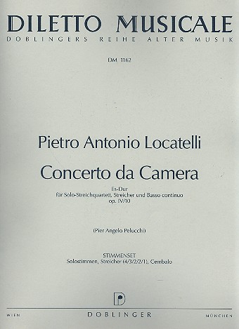 CONCERTO DA CAMERA ES-DUR OP.4,10 FUER SOLO-STREICHQUARTETT, STREICHER UND B.C., VIOLINE 2