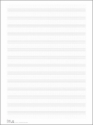 Notenpapier 34 x 25cm 14 Systeme hoch mit Hilfslinien  5 Bgen