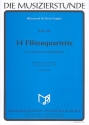 14 Fltenquartette aus verschiedenen Jahrhunderten Partitur und Stimmen