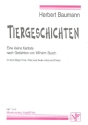 Tiergeschichten fr hohe Singstimme, Flte und Gitarre Partitur und Stimmen