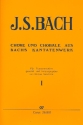 Chre und Chorle aus Bachs Kantatenwerk Band 1 fr Posaunenchre Partitur
