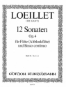 12 Sonaten op.4 Band 2 (Nr.4-6) fr Flte (Altblockflte) und Bc