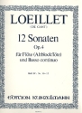 12 Sonaten op.4 Band 4 (Nr.10-12) fr Flte (Altblockflte) und Bc