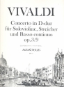 Concerto D-Dur op.3,9  für Violine, Streicher und Bc für Violine und Klavier