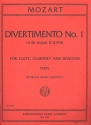 Divertimento B major no.1 KV439a for flute, clarinet and bassoon parts