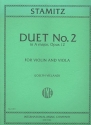 Duet A major no.2 op.12 for violin and viola parts