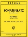 Sonatinensatz  and Scherzo op. post for violin (viola) and piano