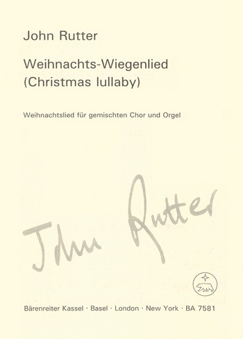 Weihnachts-Wiegenlied fr gem Chor und Orgel Partitur