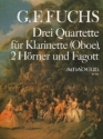 3 Quartette fr Klarinette (Ob), 2 Hrner und Fagott Partitur und Stimmen