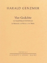 Vier Gedichte GeWV 61 fr Mnnerchor (TTBB) und Klavier 4-hndig Partitur - (= Klavierstimme)