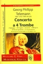 Concerto  4 trombe TWV40:203 fr 4 Trompeten Partitur und Stimmen