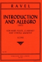 Introduction and Allegro for harp, flute, clarinet and string quartet study score