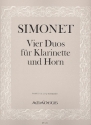 4 Duette fr Klarinette und Horn Partitur und Stimmen