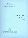 Sinfonie f-Moll in der Fassung von 1863 fr Orchester Partitur