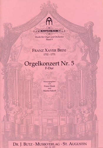 Konzert F-Dur Nr.5 für Orgel und Orchester Partitur