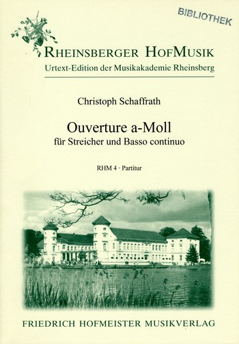 Ouverture a-Moll fr 2 Violinen, Viola, Violoncello und Bc Partitur