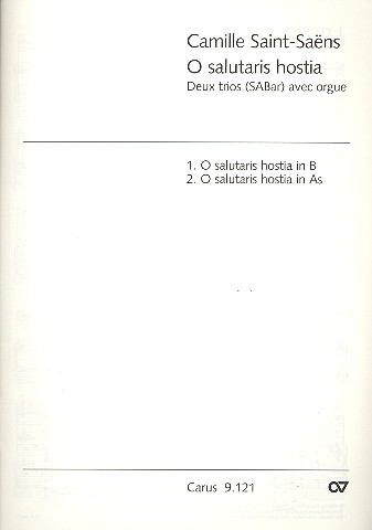 O salutaris hostia - fr Chor (SAB) und Orgel Partitur