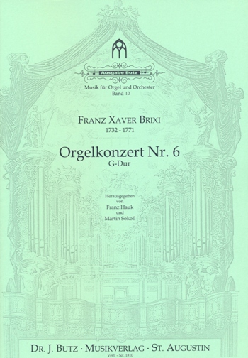 Konzert G-Dur Nr.6 fr Orgel, 2 Hrner in G, 2 Violinen, Viola und Ba Partitur