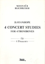 4 Concert Studies for 4 trombones score and parts