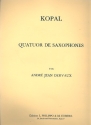 Kopal pour 4 saxophones (SATB),  parties