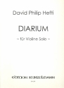 Diarium fr Violine solo