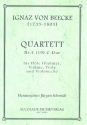 Quartett C-Dur Nr.4 fr Flte und Streichtrio Partitur+Stimmen