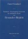 Thematisch-chronologisches Verzeichnis der musikalischen Werke von Alexander Skrjabin Spiralbindung