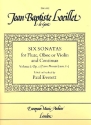 6 sonatas for flute, oboe (vl) and bc  Vol.1 score and parts