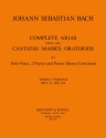 Complete Arias from the Cantatas, Masses and Oratorios vol.1 (soprano) for solo voice, 2 flutes and piano (Bc)