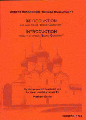 Introduktion aus der Oper Boris Godunow fr Violine, Viola, Violoncello und Klavier,  Partitur und Stimmen