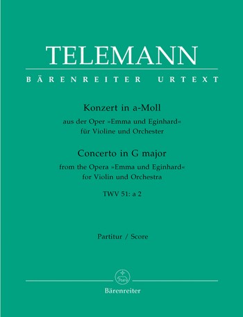 Konzert a-Moll TWV51:A2 fr Violine und Orchester Partitur